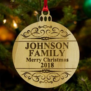 Personalize Wood Ornament 
