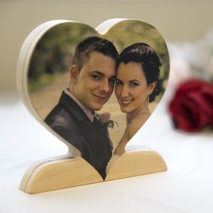 Wooden Photo Heart