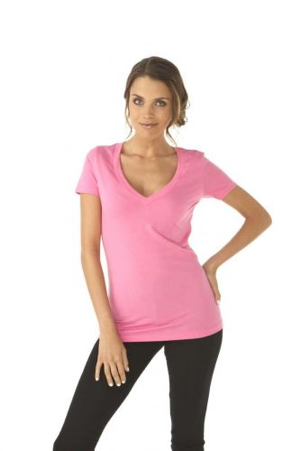 Ladies CVC Deep V Tee